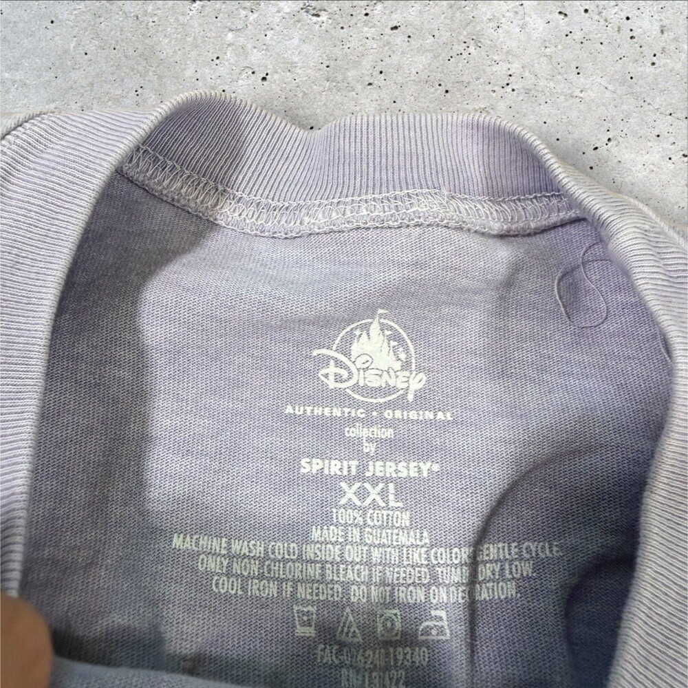 Walt Disney World Spirit Jersey XXL Glitter Purple Puff Print Shirt Est 1971 - Picture 8 of 10